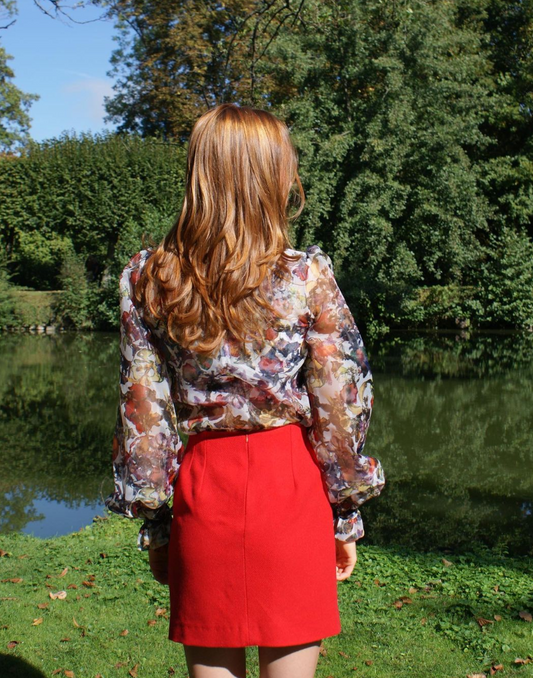 Jupe Droite - Rouge